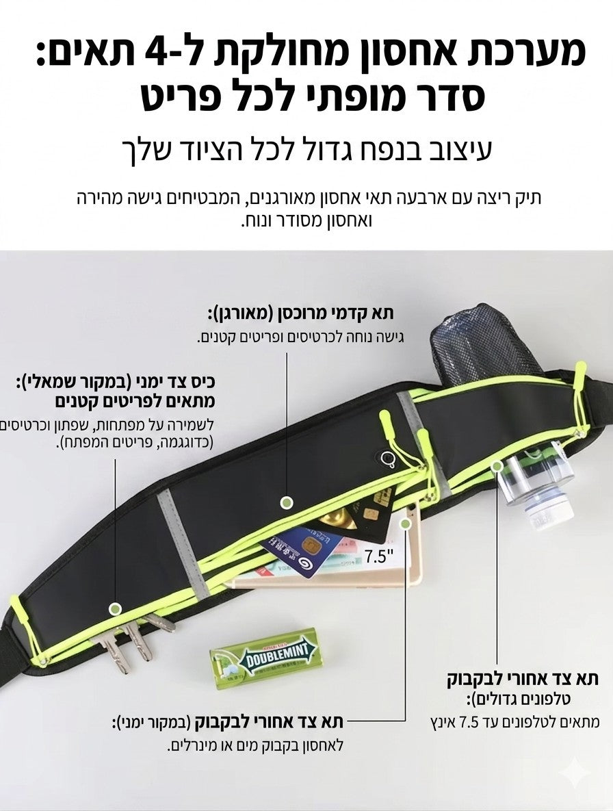 RunPro – תיק אימונים חכם שמשאיר אותך בתנועה, בלי הפרעות